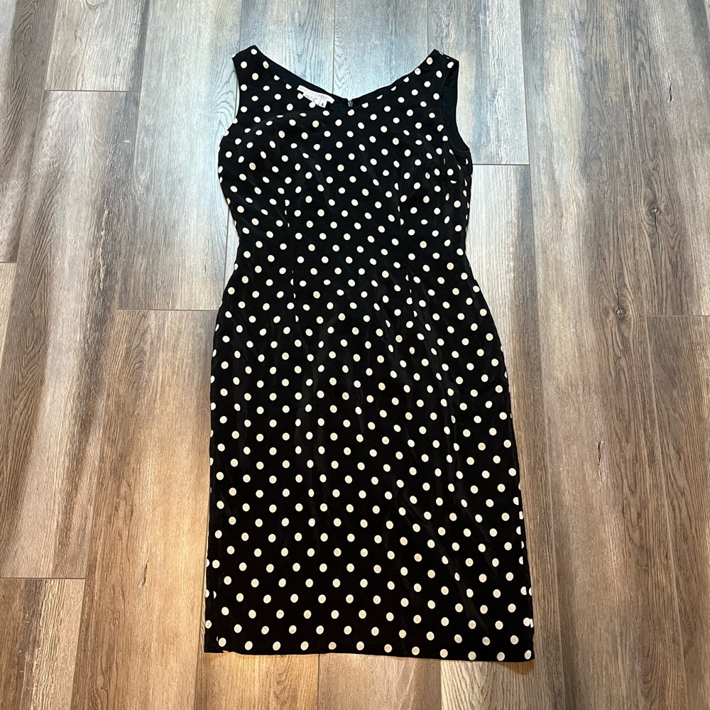 Vintage Maggy London Silk Polka Dot Dress